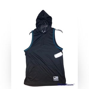 Xersion men’s tank with hood , black/blue with tags